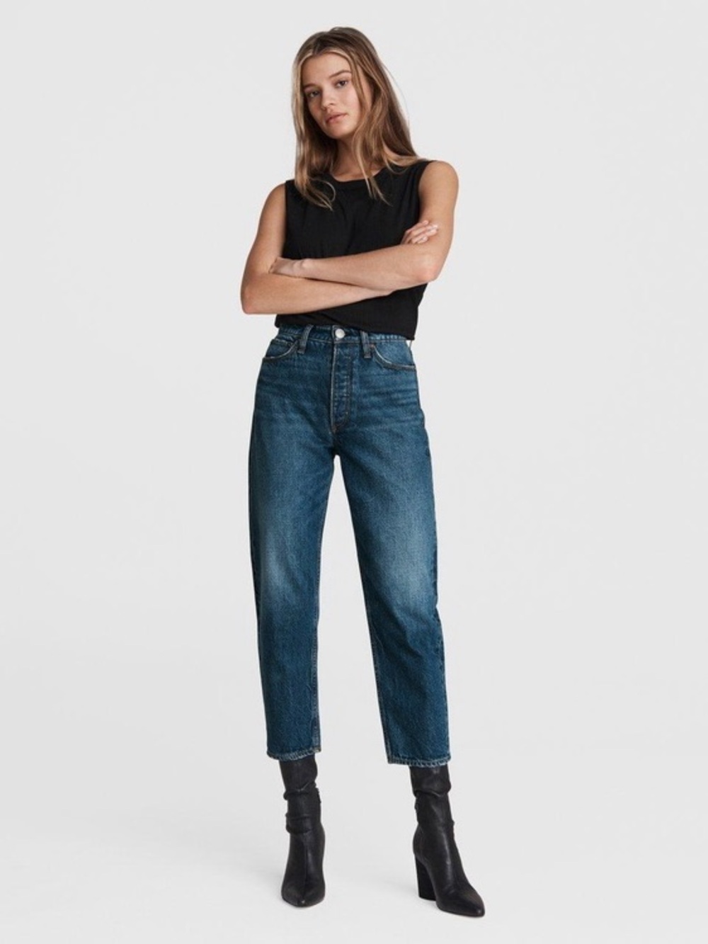 Rag & Bone Alissa High Rise Barrel Leg Beans